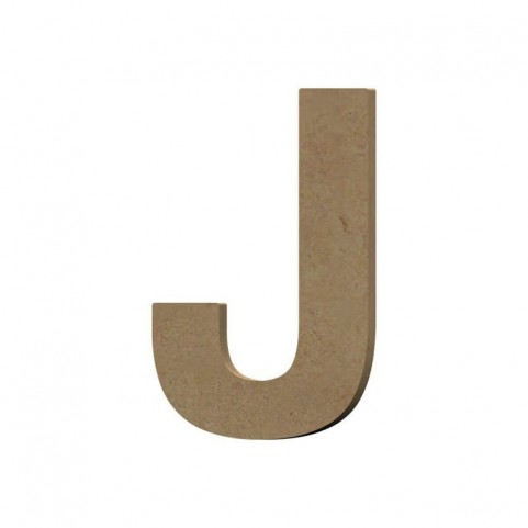 Lettre épaisse "J" support en bois à décorer de 12 cm