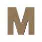 Lettre épaisse "M" support en bois à décorer de 12 cm