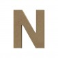 Lettre épaisse "N" support en bois à décorer de 12 cm