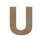 Lettre épaisse "U" en bois à peindre de 12 cm