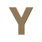 Lettre épaisse "Y" en bois à peindre de 12 cm