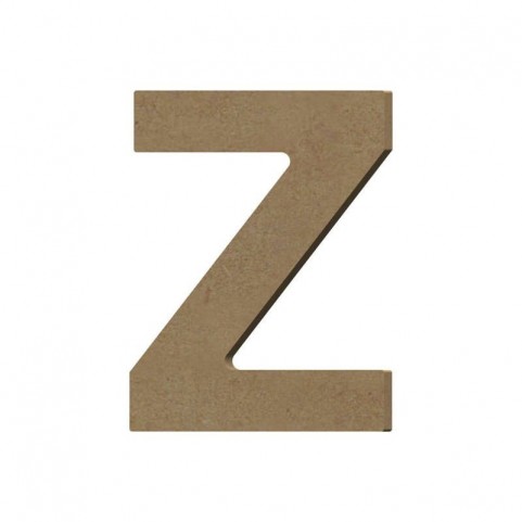 Lettre épaisse "Z" en bois à peindre de 12 cm
