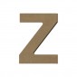 Lettre épaisse "Z" en bois à peindre de 12 cm