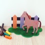 Déco 3D cheval en bois à décorer
