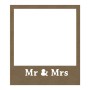 Cadre photobooth Mr & Mrs en bois à décorer
