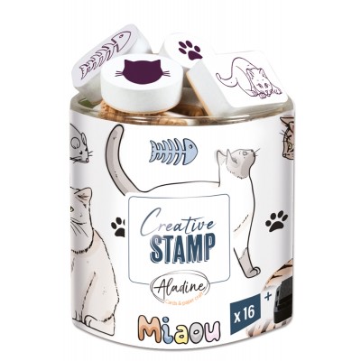 Coffret tampons mousse chats - Creative Stamp