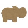 Hippopotame en bois à décorer