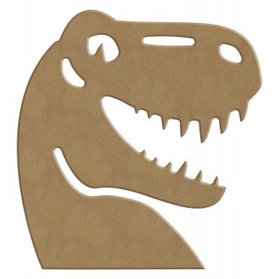Dino t-rex rigolo en bois à décorer