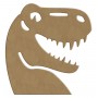 Dino t-rex rigolo en bois à décorer