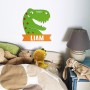 Bannière dinosaure en bois à décorer