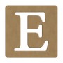 Lettre scrabble "E" en bois à décorer