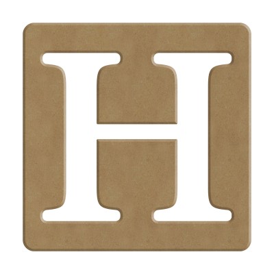 Lettre scrabble "H" en bois à décorer