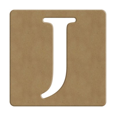 Lettre scrabble "J" en bois à décorer