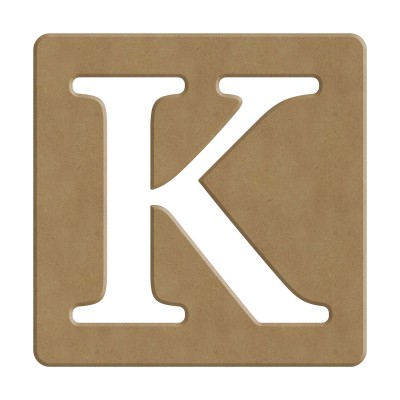 Lettre scrabble "K" en bois à décorer