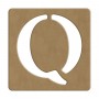 Lettre scrabble "Q" en bois à décorer