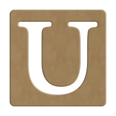Lettre scrabble "U" en bois à décorer
