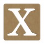 Lettre scrabble "X" en bois à décorer