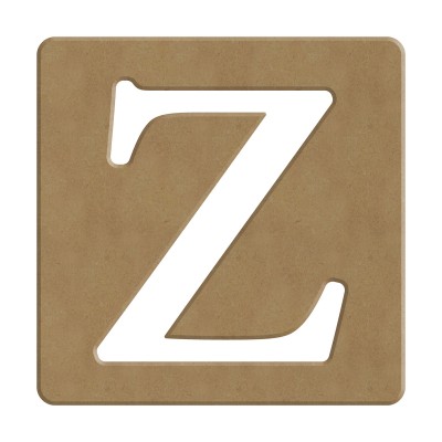 Lettre scrabble "Z" en bois à décorer