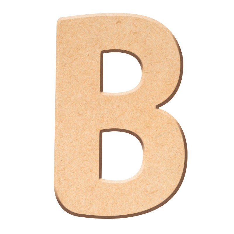 Lettre "B" En Bois à Décorer De 40 Cm