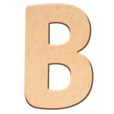Lettre "B" en bois à décorer de 40 cm