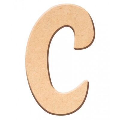 Lettre "C" en bois à décorer de 40 cm