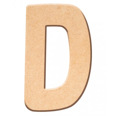 Lettre "D" en bois à décorer de 40 cm