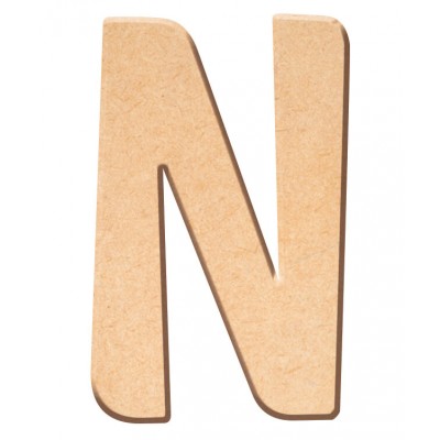 Lettre "N" en bois à décorer de 40 cm