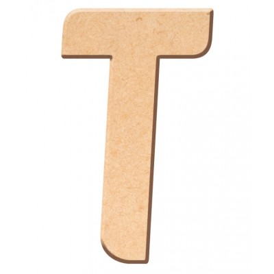 Lettre "T" en bois à décorer de 40 cm