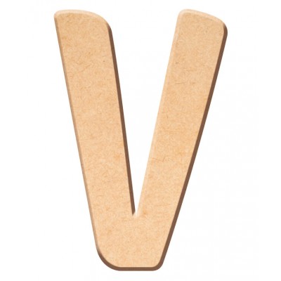 Lettre "V" en bois à décorer de 40 cm