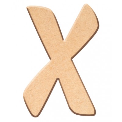 Lettre "X" en bois à décorer de 40 cm
