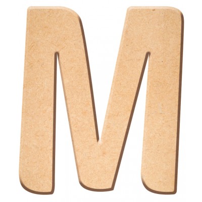 Lettre "M" en bois à décorer de 15 cm
