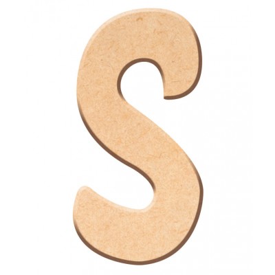 Lettre "S" en bois à décorer de 15 cm