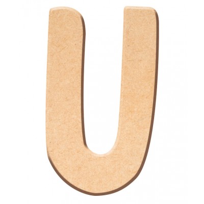 Lettre "U" en bois à décorer de 15 cm