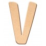 Lettre "V" en bois à décorer de 15 cm