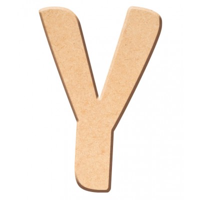 Lettre "Y" en bois à décorer de 5 cm