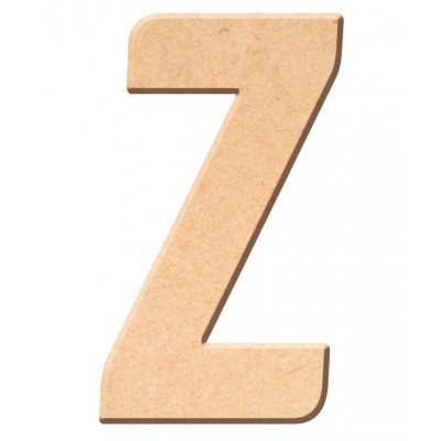 Lettre "Z" en bois à décorer de 5 cm
