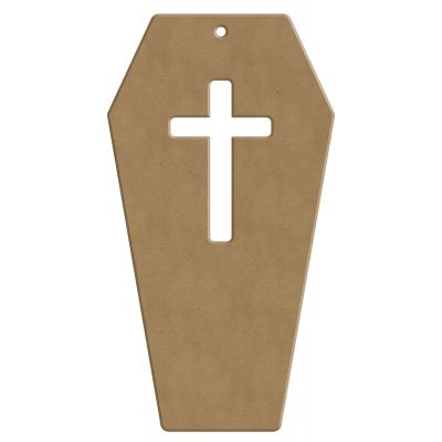 Cercueil à suspendre en bois à décorer - 10x18cm