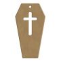 Cercueil à suspendre en bois à décorer - 6x11cm