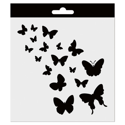 Pochoir Deco Papillons - 15X15