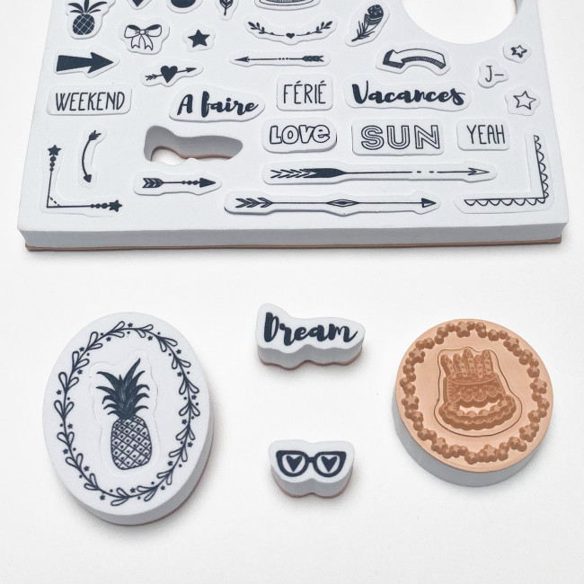 Stemplino® Tampon Midi - Motif Diamant - 18 Mm De Diamètre - Tampon En