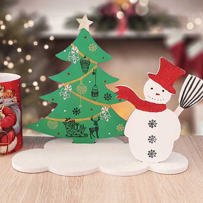 Set De 3 Décorations Sapin En Caoutchouc Souple - Père Noël, Bonhomme De Neige Et Rodolphe - Vintage