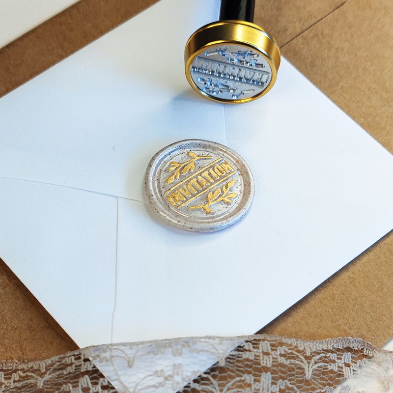 3 Sceaux De Cire En Laiton Amovibles Avec 1 Poignée En Bois Pour