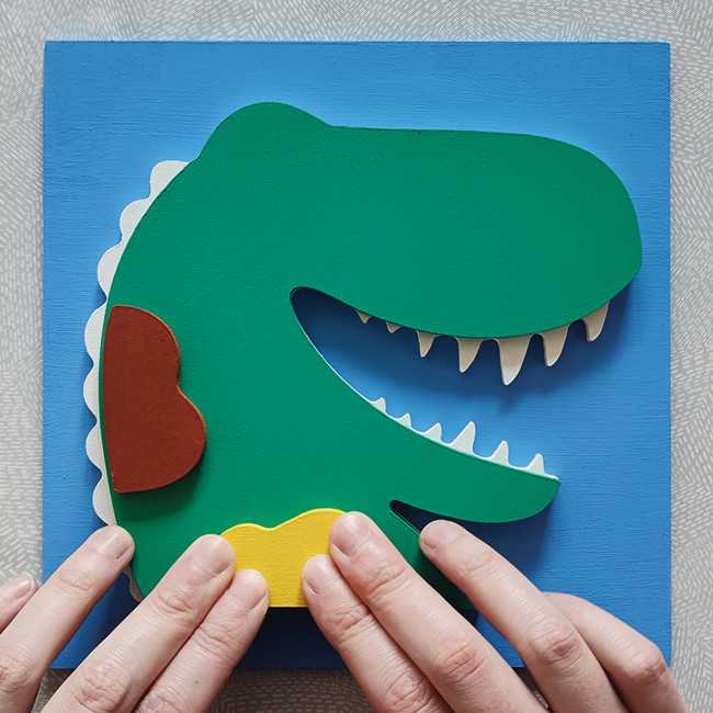Kit Marionnette Dinosaure Bois DÉCOUPES DE DINOSAURES En Bois Chips De