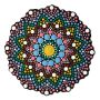 Petire rosace napperon en bois - Support Dot painting