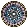 Rosace rond en bois - Support Dot painting
