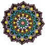 Rosace soleil en bois - Support Dot painting