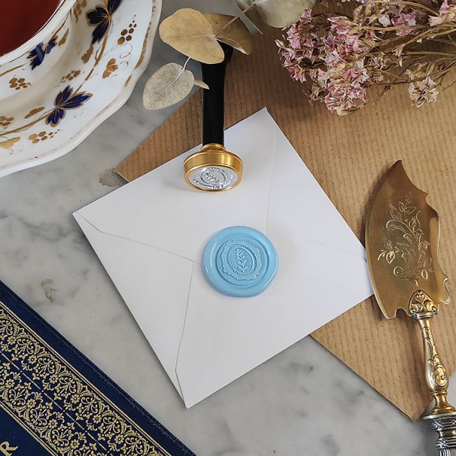 Cachet de cire - Sceau Vintage Feuille