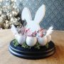 Grand lapin œuf en bois à poser à décorer