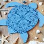 Tortue de mer en bois à décorer