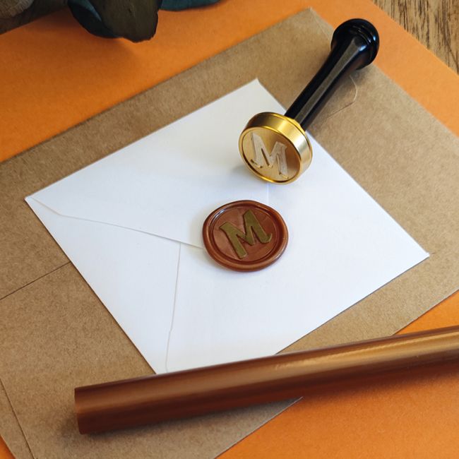 Cachet de cire alphabet - Sceau lettre M